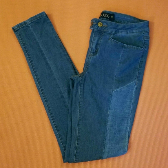 Two Toned Textured Skinnies - Picture 2 of 4